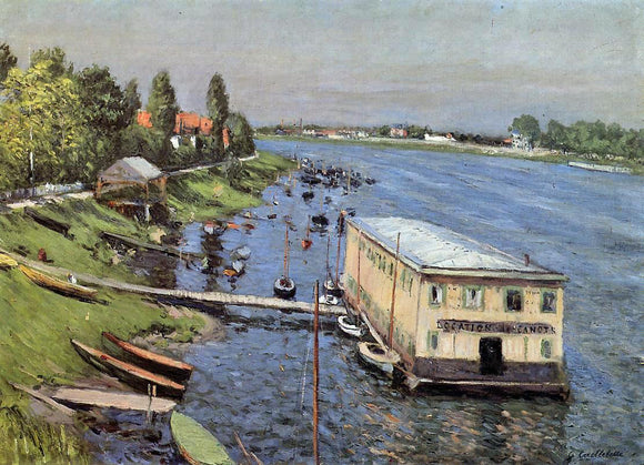  Gustave Caillebotte A Boathouse in Argenteuil - Canvas Art Print