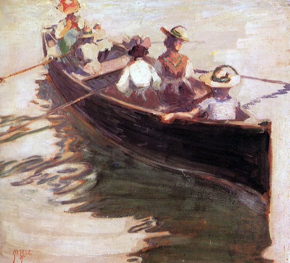  Egon Schiele Boating - Canvas Art Print