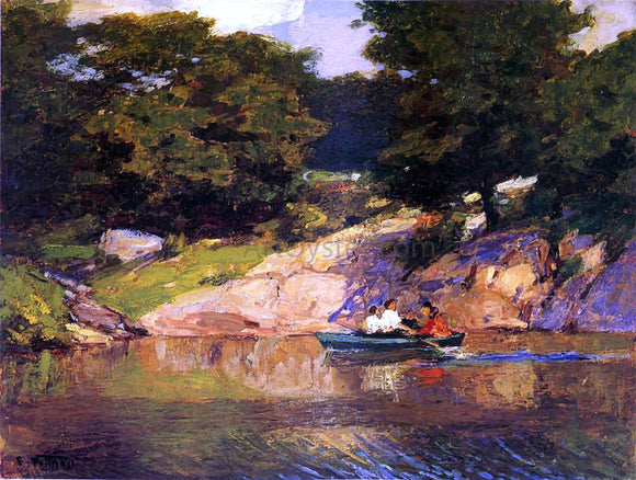  Edward Potthast Boating in Central Park - Canvas Art Print