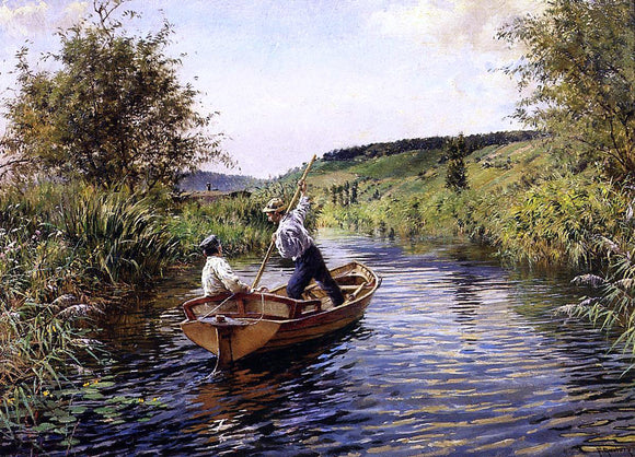  Ferdinand Joseph Guildry Boating on a Summer Afternoon - Canvas Art Print