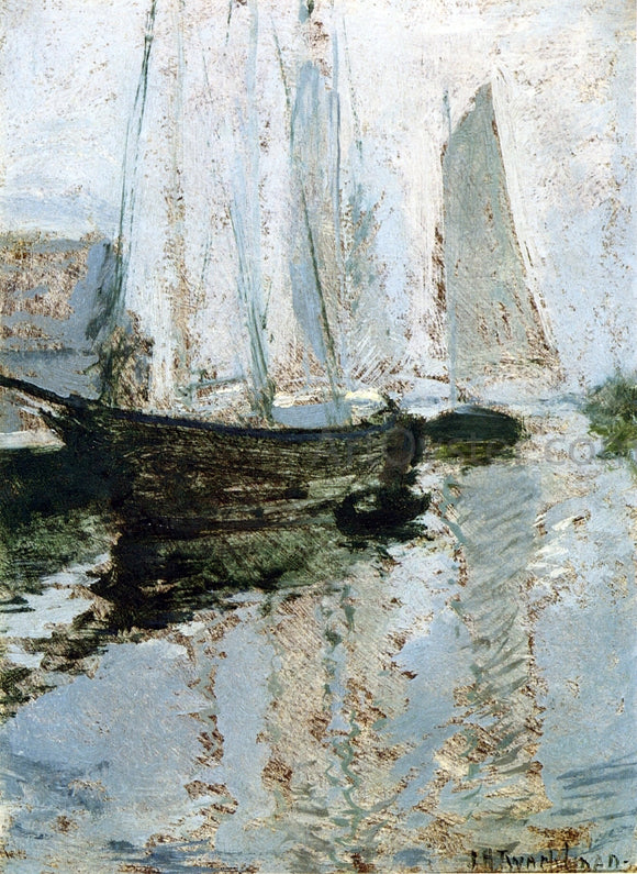  John Twachtman Boats at Anchor - Canvas Art Print