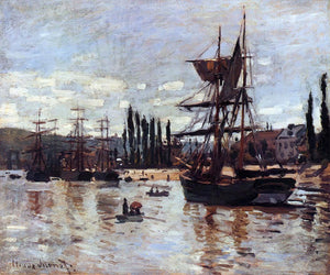  Claude Oscar Monet Boats at Rouen - Canvas Art Print