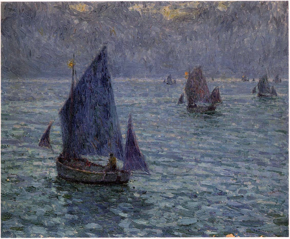  Henri Le Sidaner Boats at Twilight - Canvas Art Print