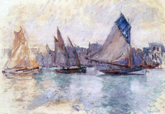  Claude Oscar Monet Boats in the Port of Le Havre - Canvas Art Print