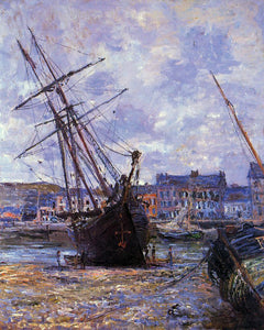  Claude Oscar Monet Boats Lying at Low Tide at Facamp - Canvas Art Print