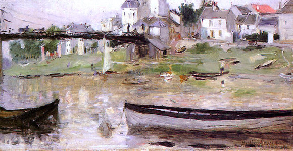  Berthe Morisot Boats on the Seine - Canvas Art Print