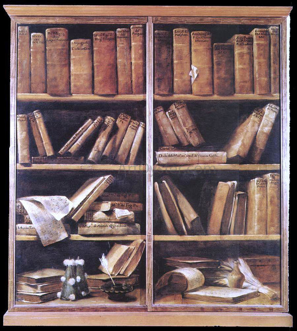  Giuseppe Maria Crespi Bookshelves - Canvas Art Print