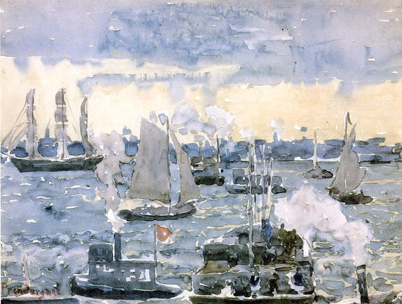  Maurice Prendergast Boston Harbor - Canvas Art Print
