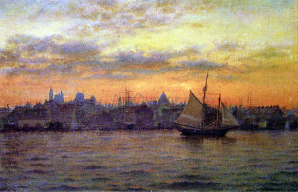  William Partridge Burpee Boston Harbor at Sunset - Canvas Art Print
