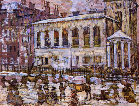  Maurice Prendergast Boston, Snowy Day - Canvas Art Print