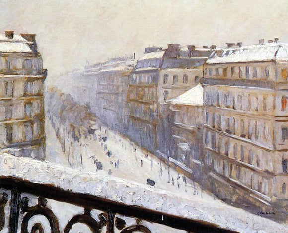  Gustave Caillebotte Boulevard Haussmann, Snow - Canvas Art Print