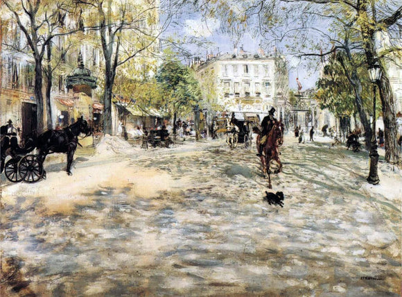  Jean-Francois Raffaelli Boulevard in Paris - Canvas Art Print
