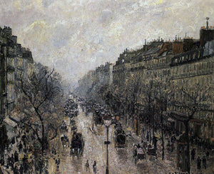 Camille Pissarro Boulevard Montmartre: Foggy Morning - Canvas Art Print