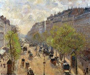  Camille Pissarro Boulevard Montmartre: Spring - Canvas Art Print