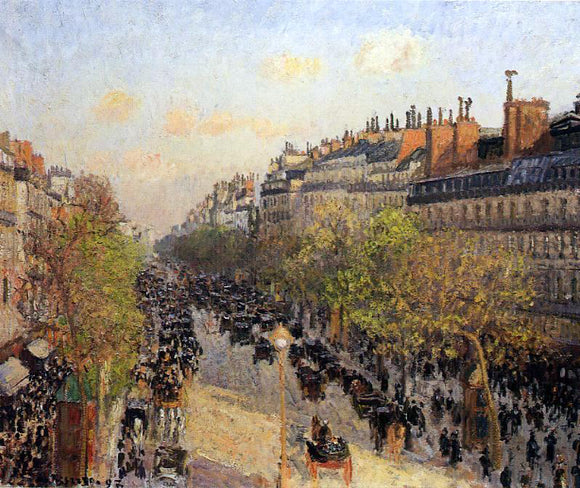  Camille Pissarro Boulevard Montmartre: Sunset - Canvas Art Print