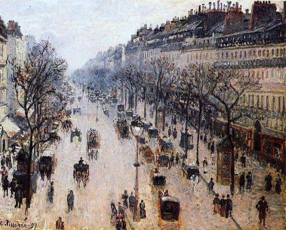  Camille Pissarro Boulevard Montmartre: Winter Morning - Canvas Art Print