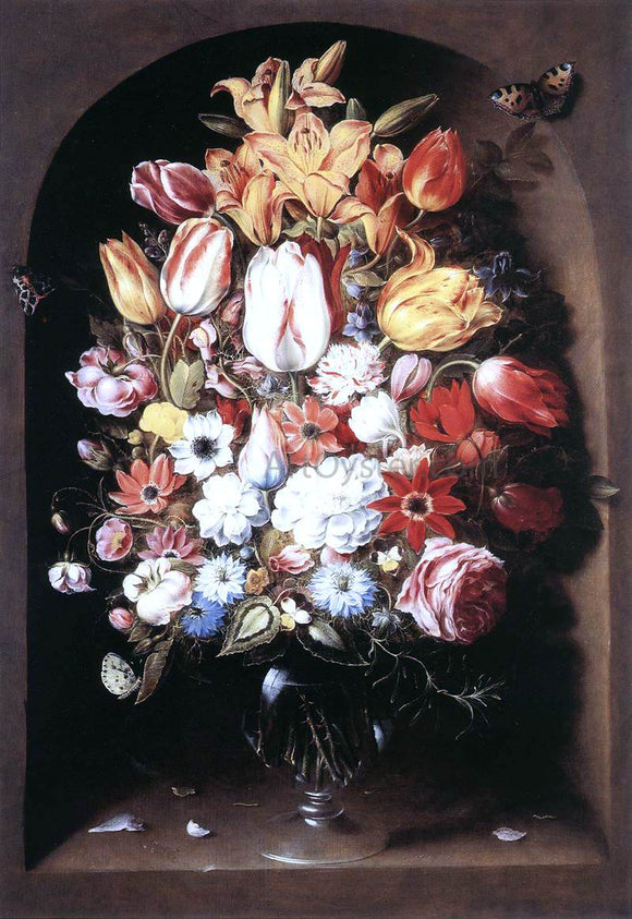  Osias Beert Bouquet in a Niche - Canvas Art Print