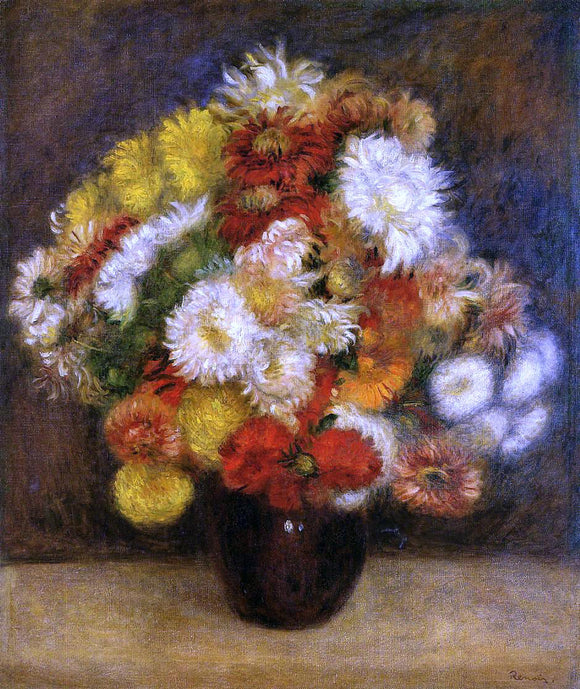  Pierre Auguste Renoir Bouquet of Chrysanthemums - Canvas Art Print