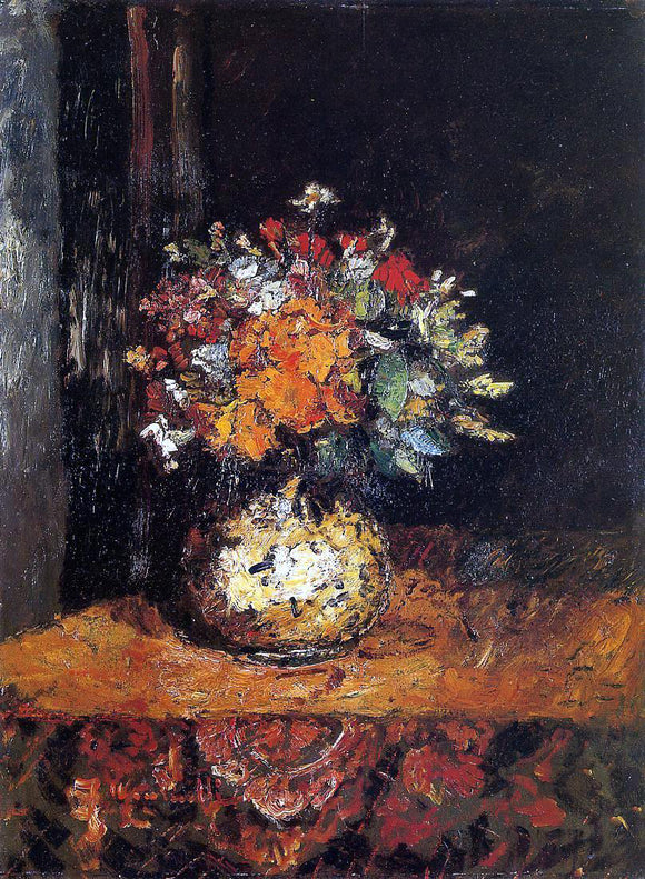  Adolphe-Joseph-Thomas Monticelli Bouquet of Flowers - Canvas Art Print
