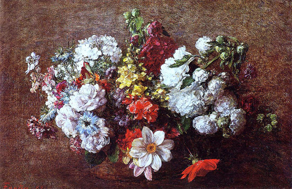  Henri Fantin-Latour Bouquet of Flowers - Canvas Art Print