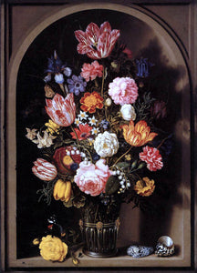  The Elder Ambrosius Bosschaert Bouquet of Flowers in a Vase - Canvas Art Print