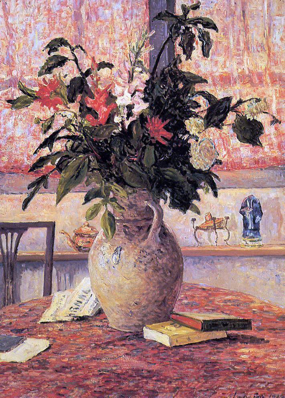  Maxime Maufra Bouquet of Flowers in Front of a Window - Canvas Art Print