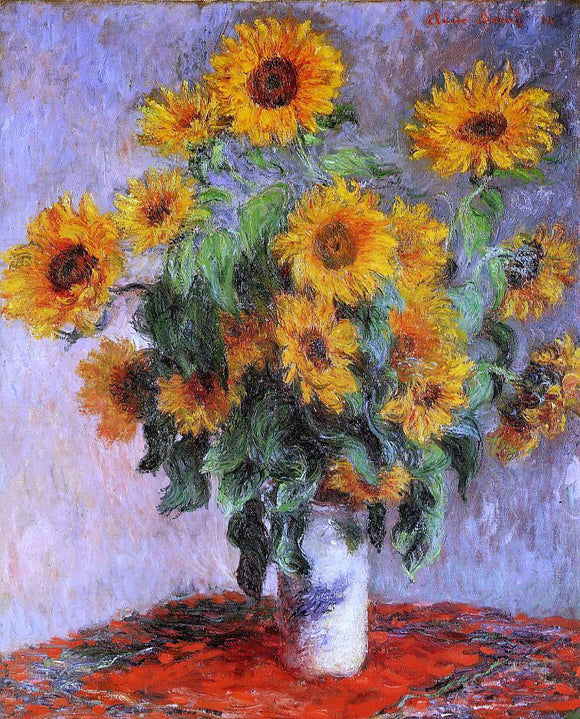  Claude Oscar Monet A Bouquet of Sunflowers - Canvas Art Print