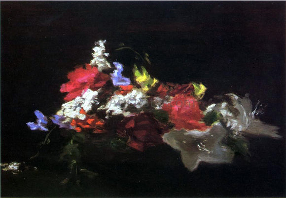  John La Farge Bowl of Flowers, Study of Light - Canvas Art Print