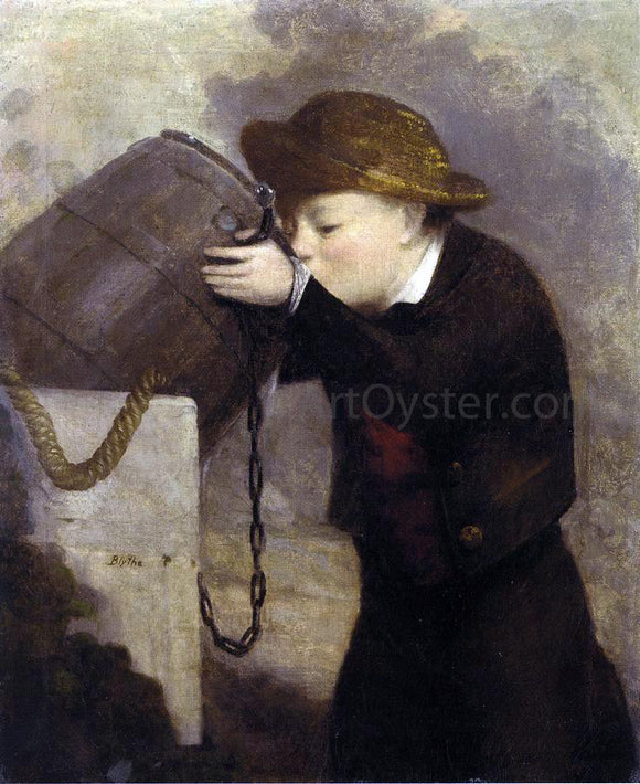  David Gilmore Blythe Boy Drinking from a Barrel - Canvas Art Print