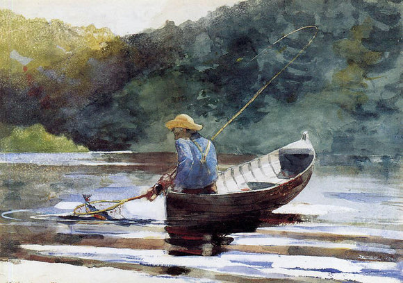  Winslow Homer A Boy Fishing - Canvas Art Print