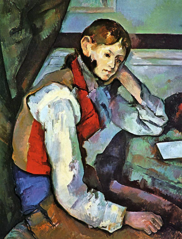  Paul Cezanne Boy in a Red Vest - Canvas Art Print