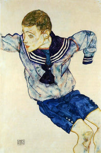  Egon Schiele Boy in a Sailor Suit - Canvas Art Print
