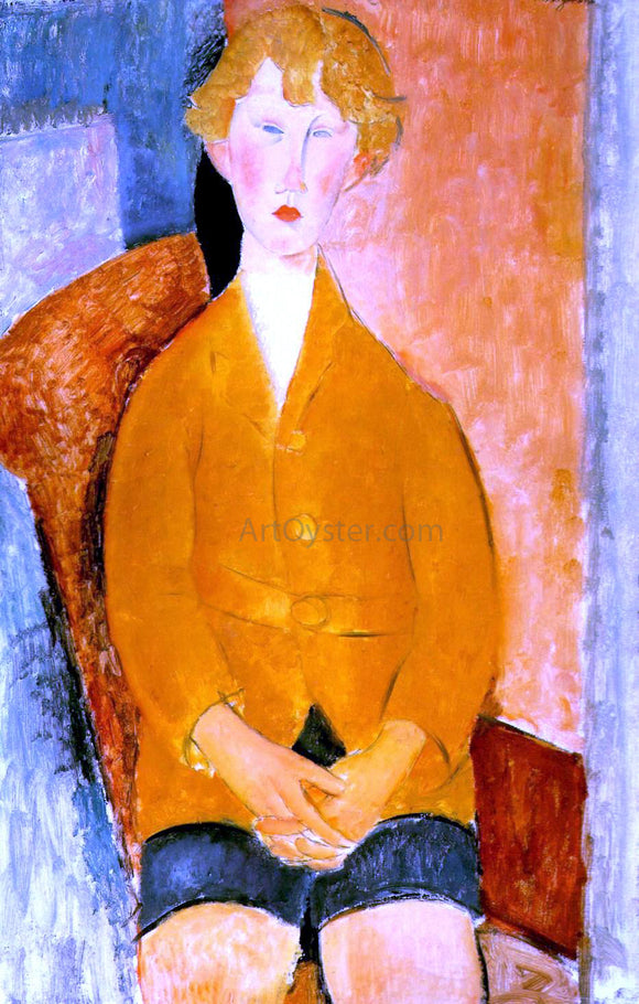  Amedeo Modigliani Boy in Short Pants - Canvas Art Print