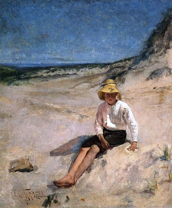  Edmund Tarbell Boy on the Beach - Canvas Art Print