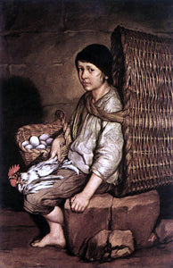  Giacomo Ceruti Boy with a Basket - Canvas Art Print