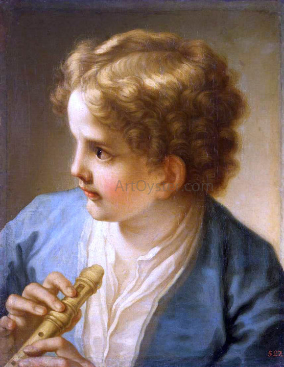  Benedetto Luti Boy with a Flute - Canvas Art Print