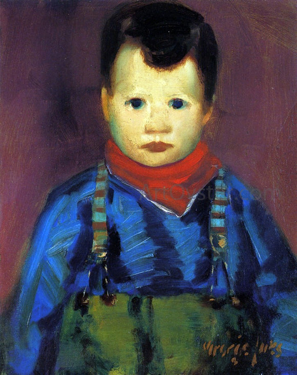  George Luks Boy with Suspenders - Canvas Art Print