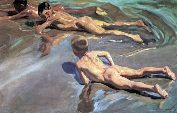  Joaquin Sorolla Y Bastida Boys on the Beach - Canvas Art Print