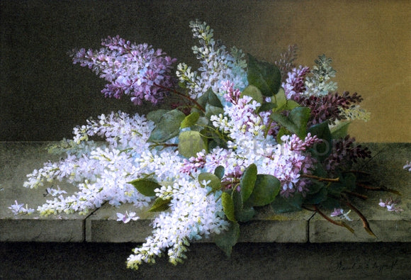  Raoul Paul Maucherat De Longpre Branch of Lilacs - Canvas Art Print