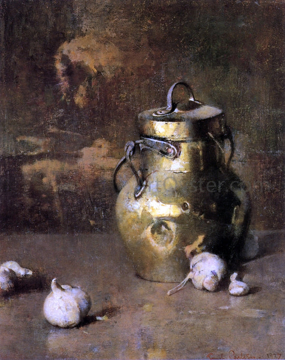  Emil Carlsen Brass Jar with Onions - Canvas Art Print