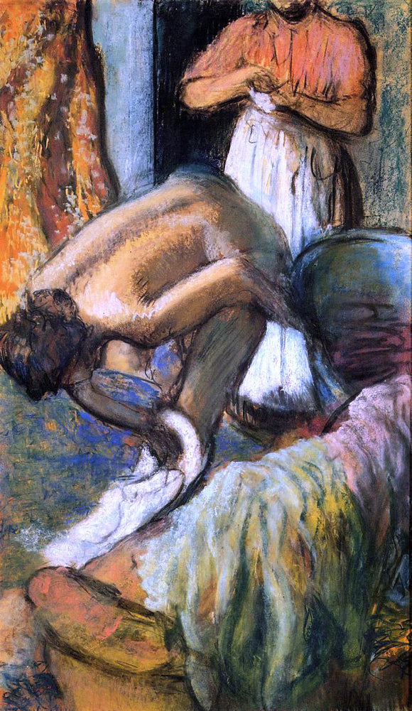  Edgar Degas Breakfast after the Bath - Canvas Art Print