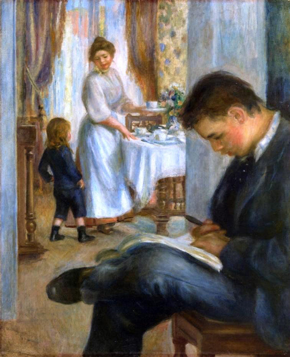  Pierre Auguste Renoir Breakfast at Berneval - Canvas Art Print