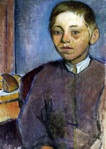  Wladyslaw Slewinski Breton Boy with Bread - Canvas Art Print