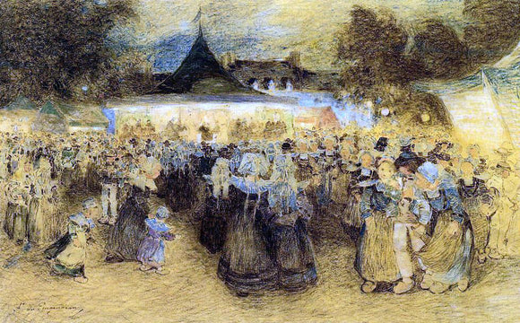  Ferdinand Du Puigaudeau Breton Festival - Canvas Art Print