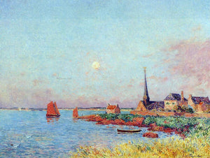  Ferdinand Du Puigaudeau Breton Village by the Sea - Canvas Art Print