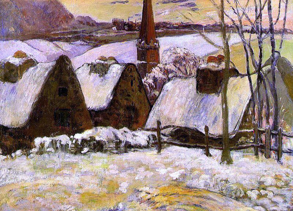  Paul Gauguin Breton Village in the Snow - Canvas Art Print