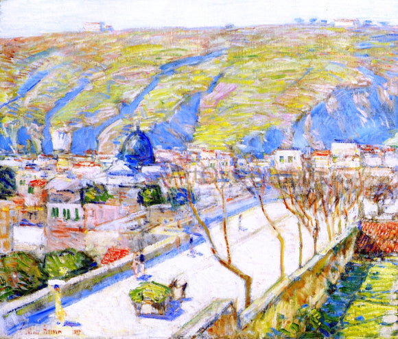  Frederick Childe Hassam Bridge at Posilippo, Naples - Canvas Art Print