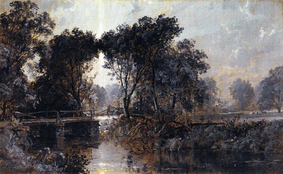  Jasper Francis Cropsey Bridge on the Wawayanda River - Canvas Art Print