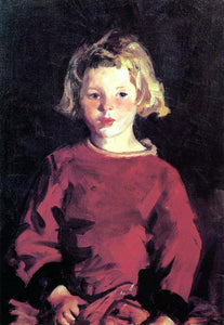  Robert Henri Bridget in Red - Canvas Art Print