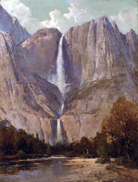  Thomas Hill Bridal Veil Falls, Yosemite - Canvas Art Print